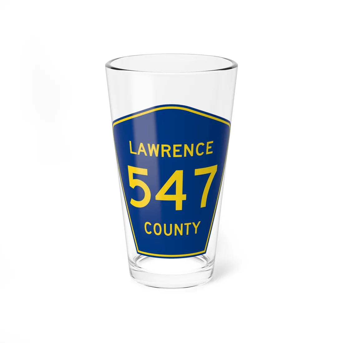 Lawrence County Route 547 AR (Arkansas) (Road Sign) Pint Glass 16oz 16oz - Go Mug Yourself