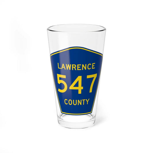 Lawrence County Route 547 AR (Arkansas) (Road Sign) Pint Glass 16oz 16oz - Go Mug Yourself