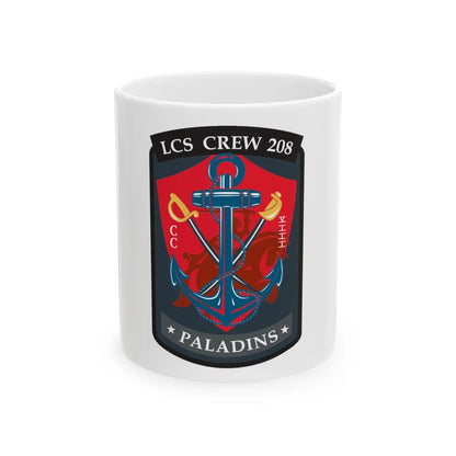 LCS CREW 208 (U.S. Navy) White Coffee Mug-11oz-Go Mug Yourself