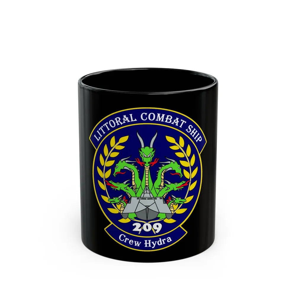 LCS Littoral Combat Ship Crew Hydra (U.S. Navy) Black Coffee Mug-11oz-Go Mug Yourself