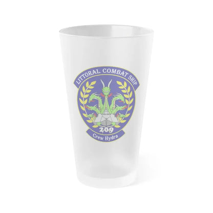 LCS Littoral Combat Ship Crew Hydra (U.S. Navy) Frosted Pint Glass 16oz Default Title - Go Mug Yourself