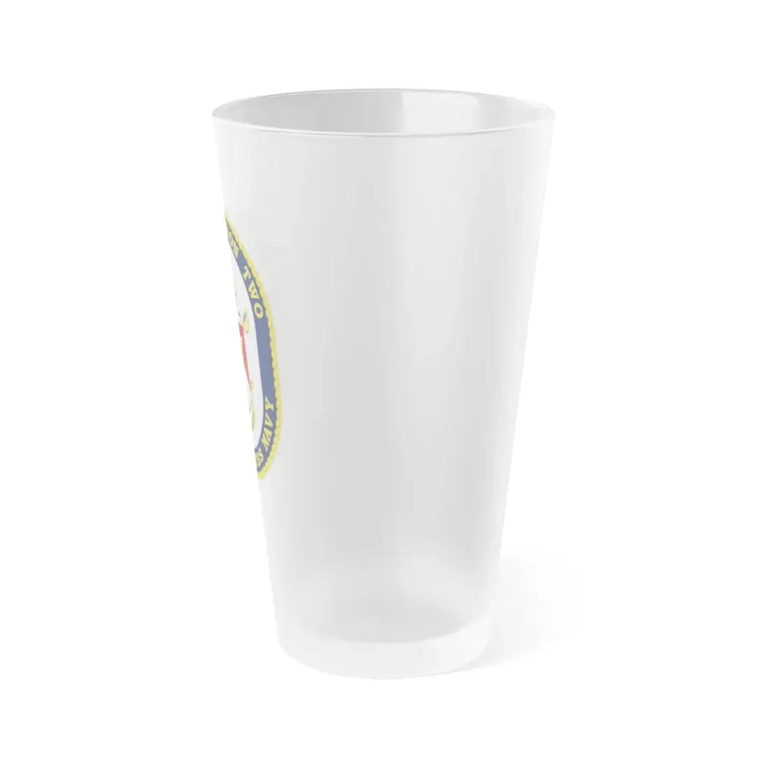 LCS Littoral Combat Ship LCS Squadron TWO (U.S. Navy) Frosted Pint Glass 16oz - Go Mug Yourself