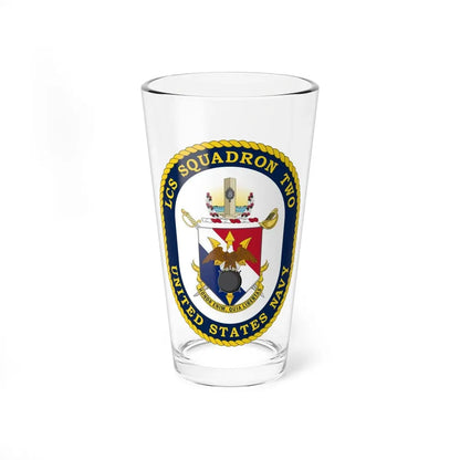 LCS Littoral Combat Ship LCS Squadron TWO (U.S. Navy) Pint Glass 16oz 16oz - Go Mug Yourself
