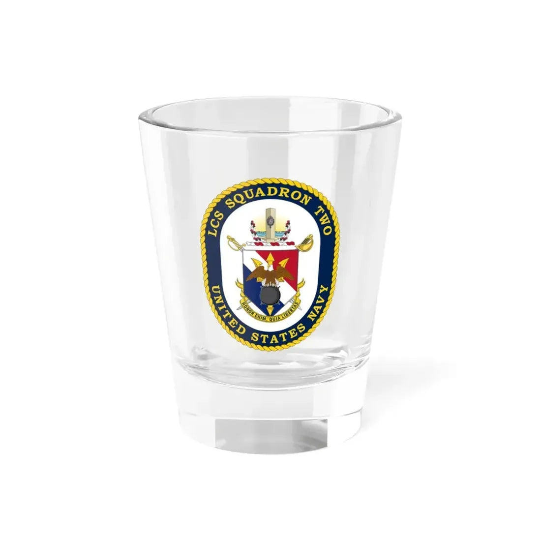 LCS Littoral Combat Ship LCS Squadron TWO (U.S. Navy) Shot Glass 1.5oz 1.5oz - Go Mug Yourself