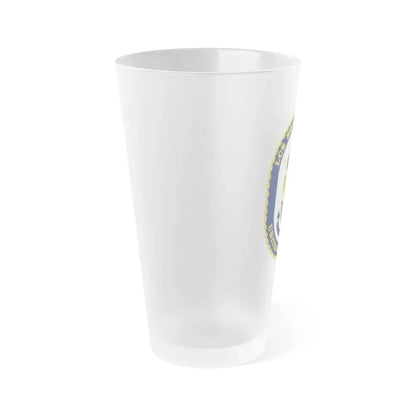 LCS Squadron One Littoral Combat Ship (U.S. Navy) Frosted Pint Glass 16oz - Go Mug Yourself