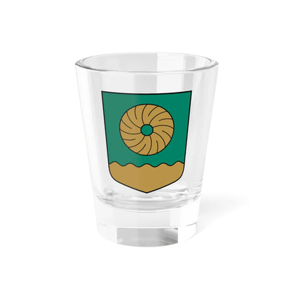 Lēdmanes pagasta ģerbonis (Latvia) (Coat of Arms) Shot Glass 1.5oz 1.5oz - Go Mug Yourself