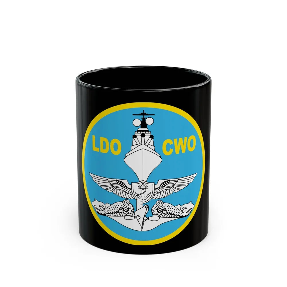 LDO CWO Patch (U.S. Navy) Black Coffee Mug-11oz-Go Mug Yourself