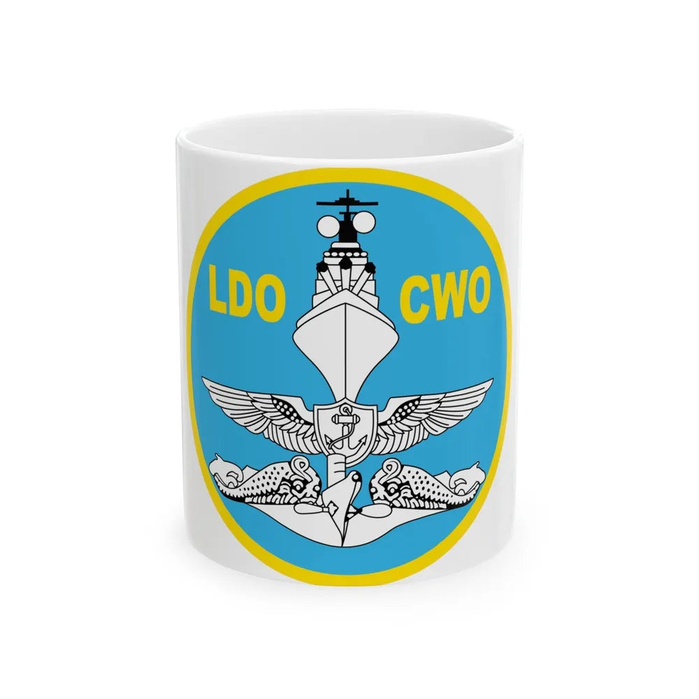 LDO CWO Patch (U.S. Navy) White Coffee Mug-11oz-Go Mug Yourself