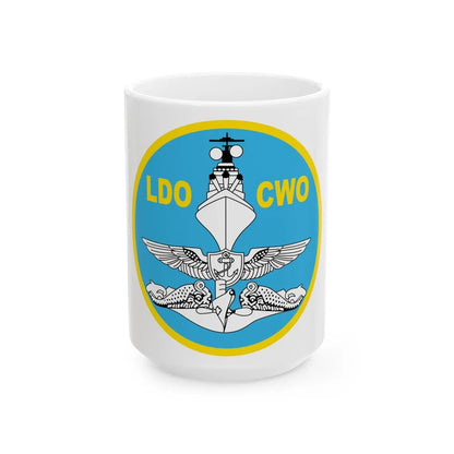 LDO CWO Patch (U.S. Navy) White Coffee Mug-15oz-Go Mug Yourself