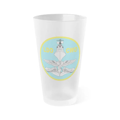 LDO CWO Patch (U.S. Navy) Frosted Pint Glass 16oz Default Title - Go Mug Yourself