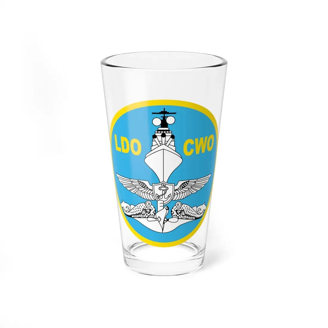 LDO CWO Patch (U.S. Navy) Pint Glass 16oz 16oz - Go Mug Yourself