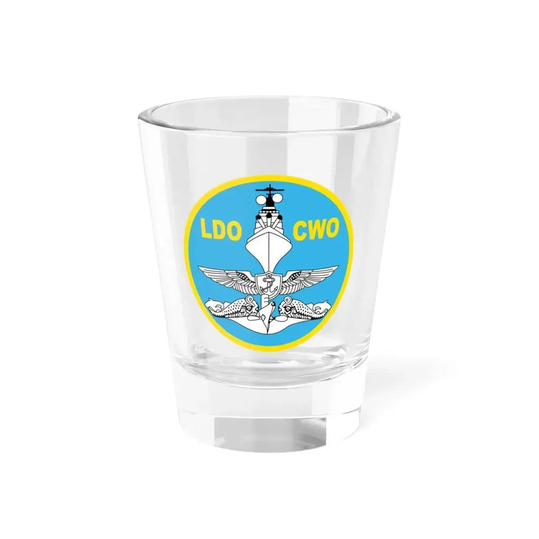 LDO CWO Patch (U.S. Navy) Shot Glass 1.5oz 1.5oz - Go Mug Yourself