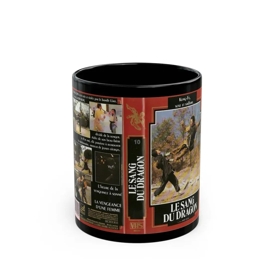 LE SANG DU DRAGON (VHS COVER) - Black Coffee Mug 11oz - Go Mug Yourself
