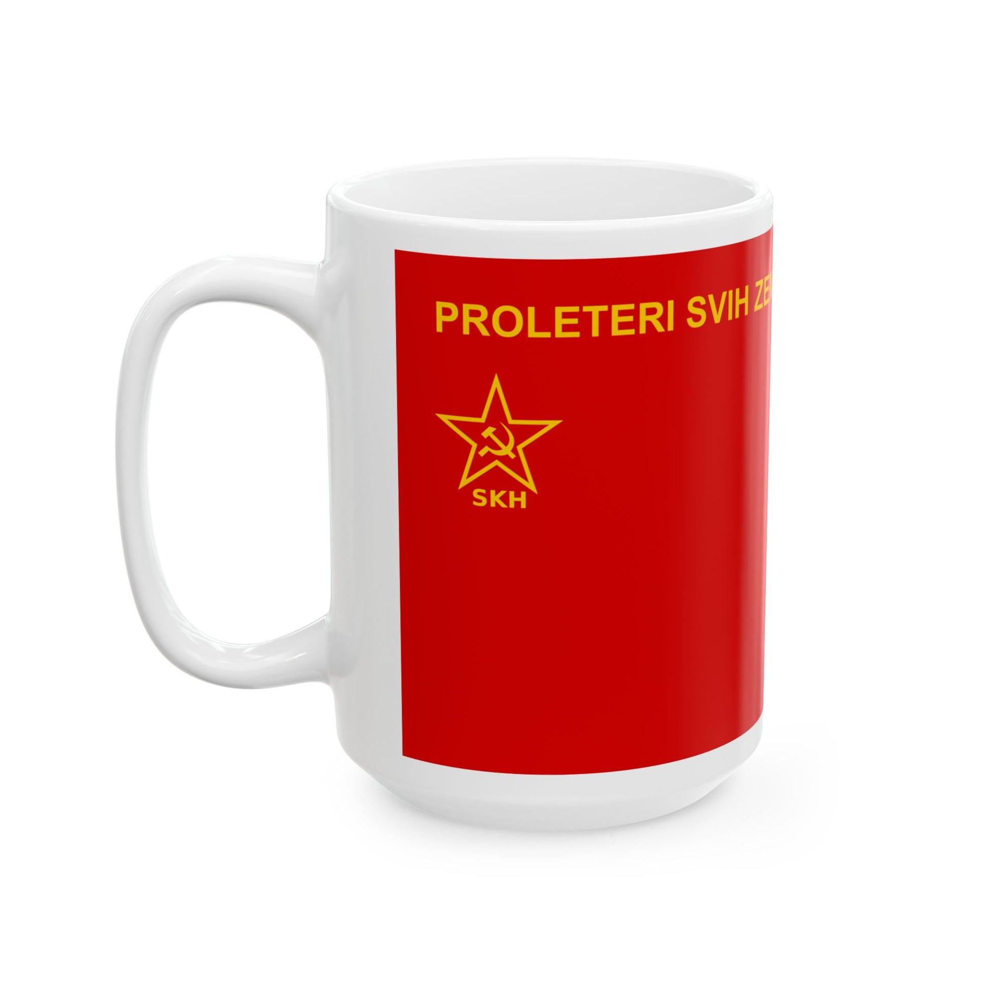 League of Communists of Croatia Flag (Croatia) White Coffee Mug-Go Mug Yourself