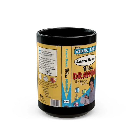 LEARN BASIC BLITZ DRAWING BY BRUCE BLITZ (VHS COVER) - Black Coffee Mug 15oz - Go Mug Yourself