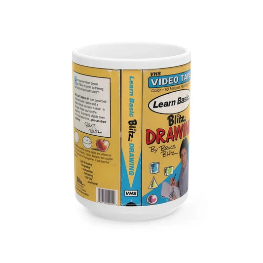 LEARN BASIC BLITZ DRAWING BY BRUCE BLITZ (VHS COVER) - White Coffee Mug 15oz - Go Mug Yourself