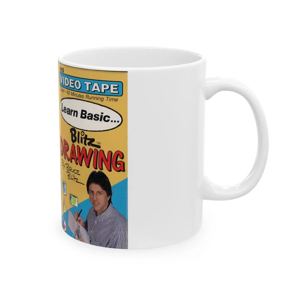 LEARN BASIC BLITZ DRAWING BY BRUCE BLITZ (VHS COVER) - White Coffee Mug-Go Mug Yourself