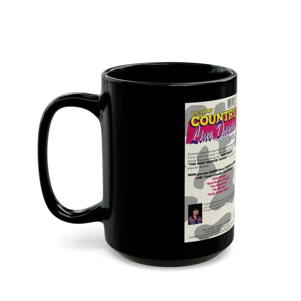 LEARN COUNTRY LINE DANCIN VOLUME 1 (VHS COVER) - Black Coffee Mug-Go Mug Yourself