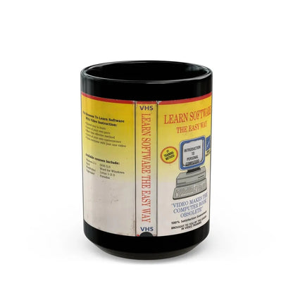 LEARN SOFTWARE THE EASY WAY (VHS COVER) - Black Coffee Mug 15oz - Go Mug Yourself