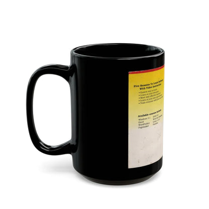 LEARN SOFTWARE THE EASY WAY (VHS COVER) - Black Coffee Mug-Go Mug Yourself