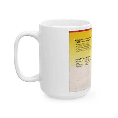 LEARN SOFTWARE THE EASY WAY (VHS COVER) - White Coffee Mug - Go Mug Yourself
