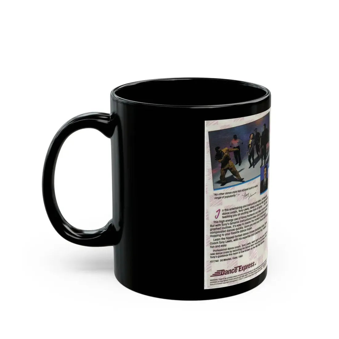 LEARN TO DANCE HIP HOP DANCING FOR THE 90S (VHS COVER) - Black Coffee Mug - Go Mug Yourself