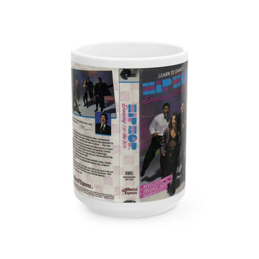 LEARN TO DANCE HIP HOP DANCING FOR THE 90S (VHS COVER) - White Coffee Mug 15oz - Go Mug Yourself