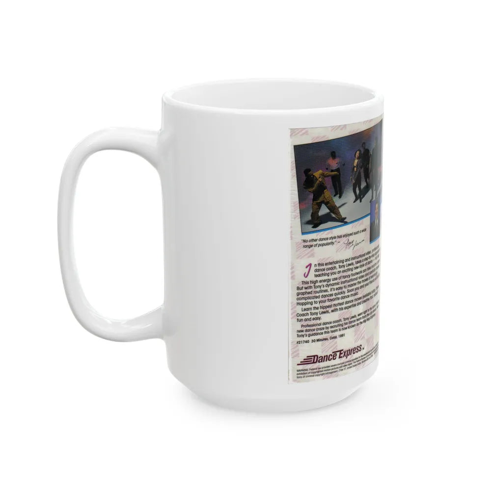 LEARN TO DANCE HIP HOP DANCING FOR THE 90S (VHS COVER) - White Coffee Mug-Go Mug Yourself