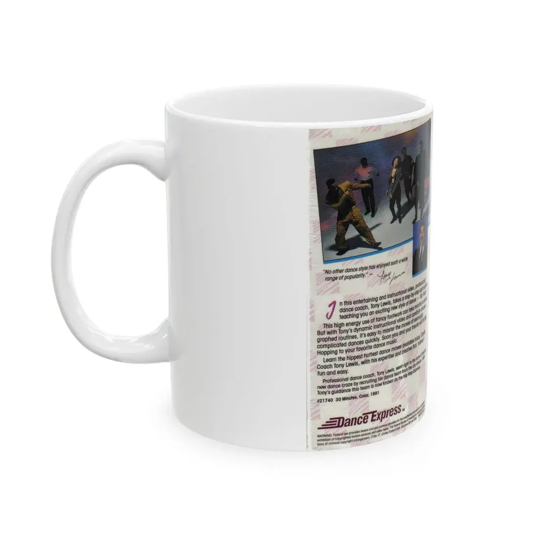 LEARN TO DANCE HIP HOP DANCING FOR THE 90S (VHS COVER) - White Coffee Mug - Go Mug Yourself