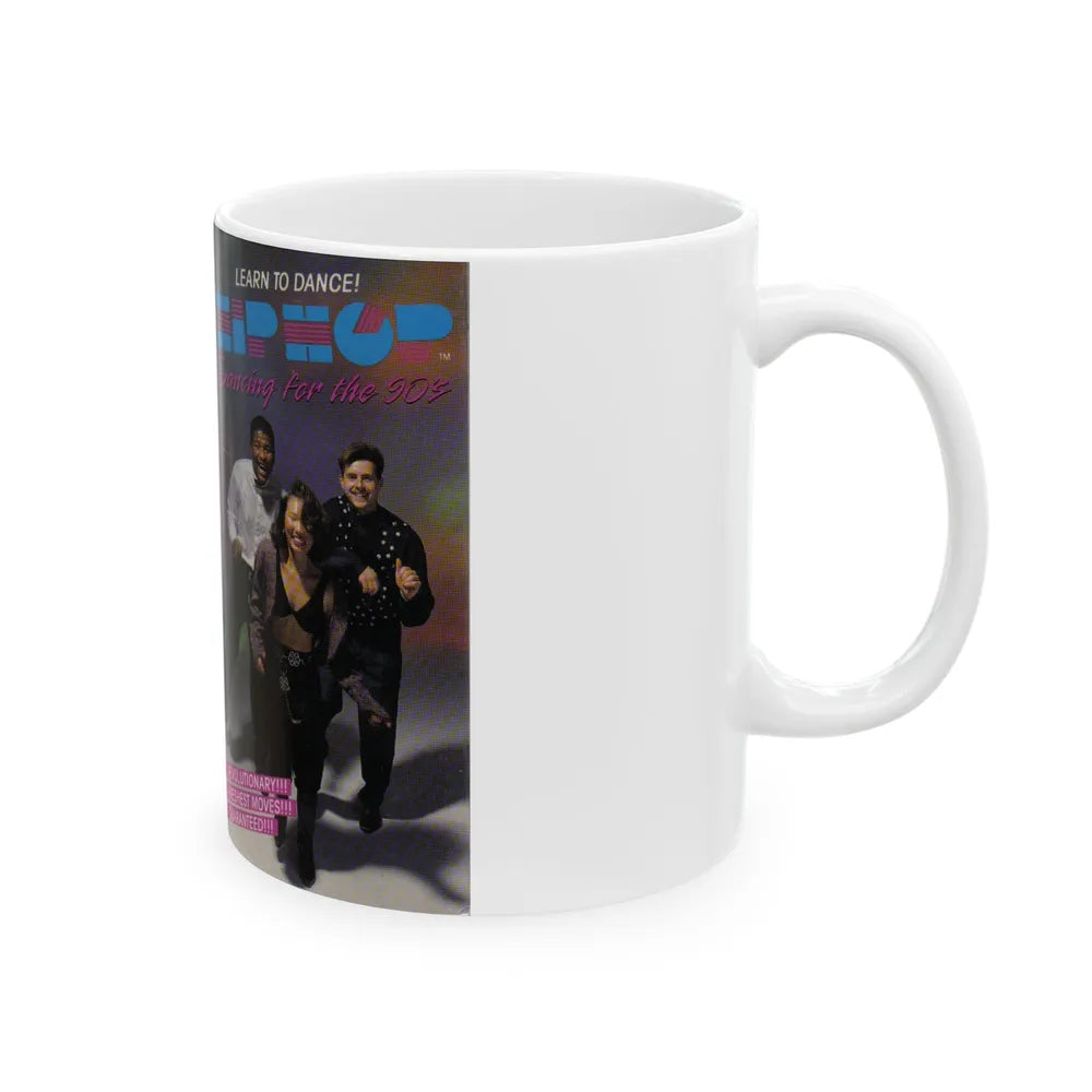 LEARN TO DANCE HIP HOP DANCING FOR THE 90S (VHS COVER) - White Coffee Mug-Go Mug Yourself