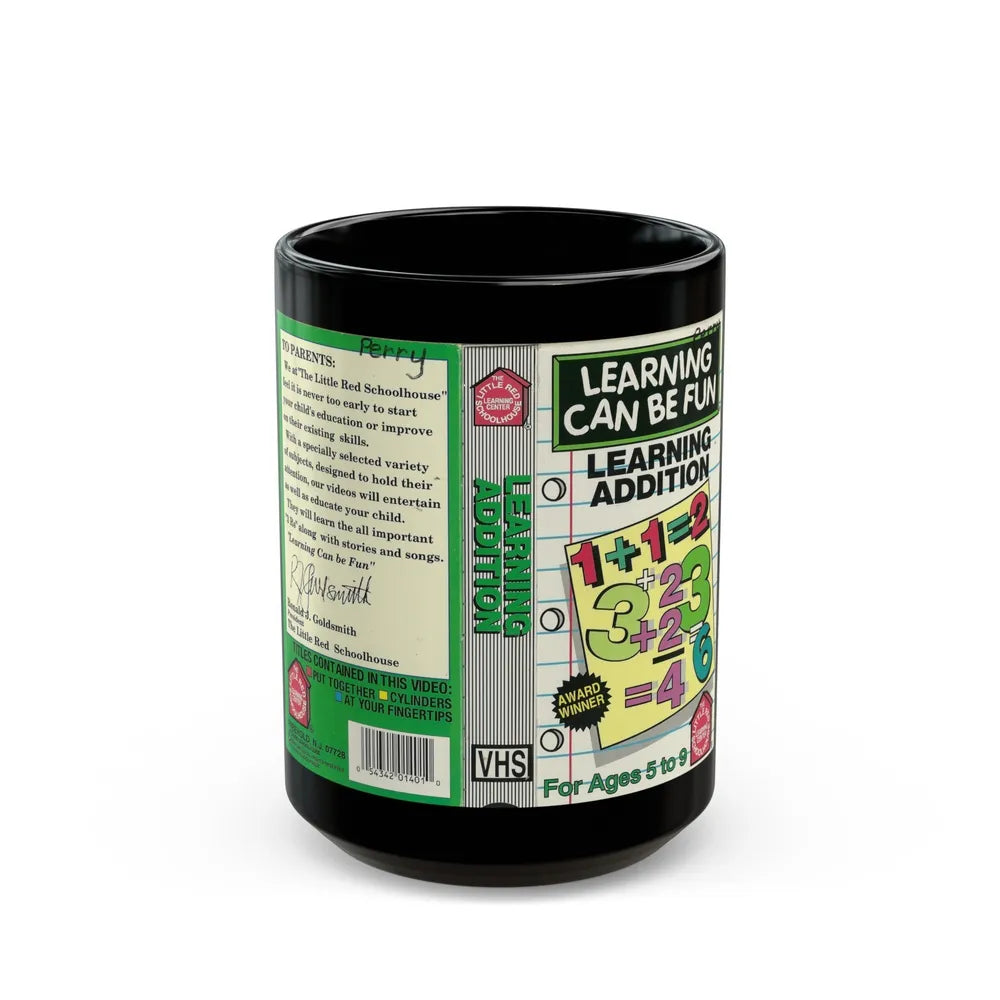 LEARNING ADDITION (VHS COVER) - Black Coffee Mug-15oz-Go Mug Yourself