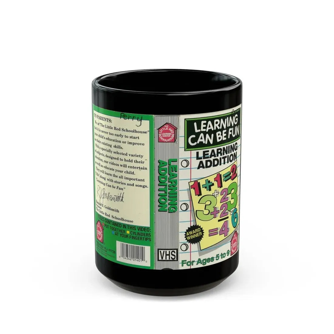 LEARNING ADDITION (VHS COVER) - Black Coffee Mug 15oz - Go Mug Yourself