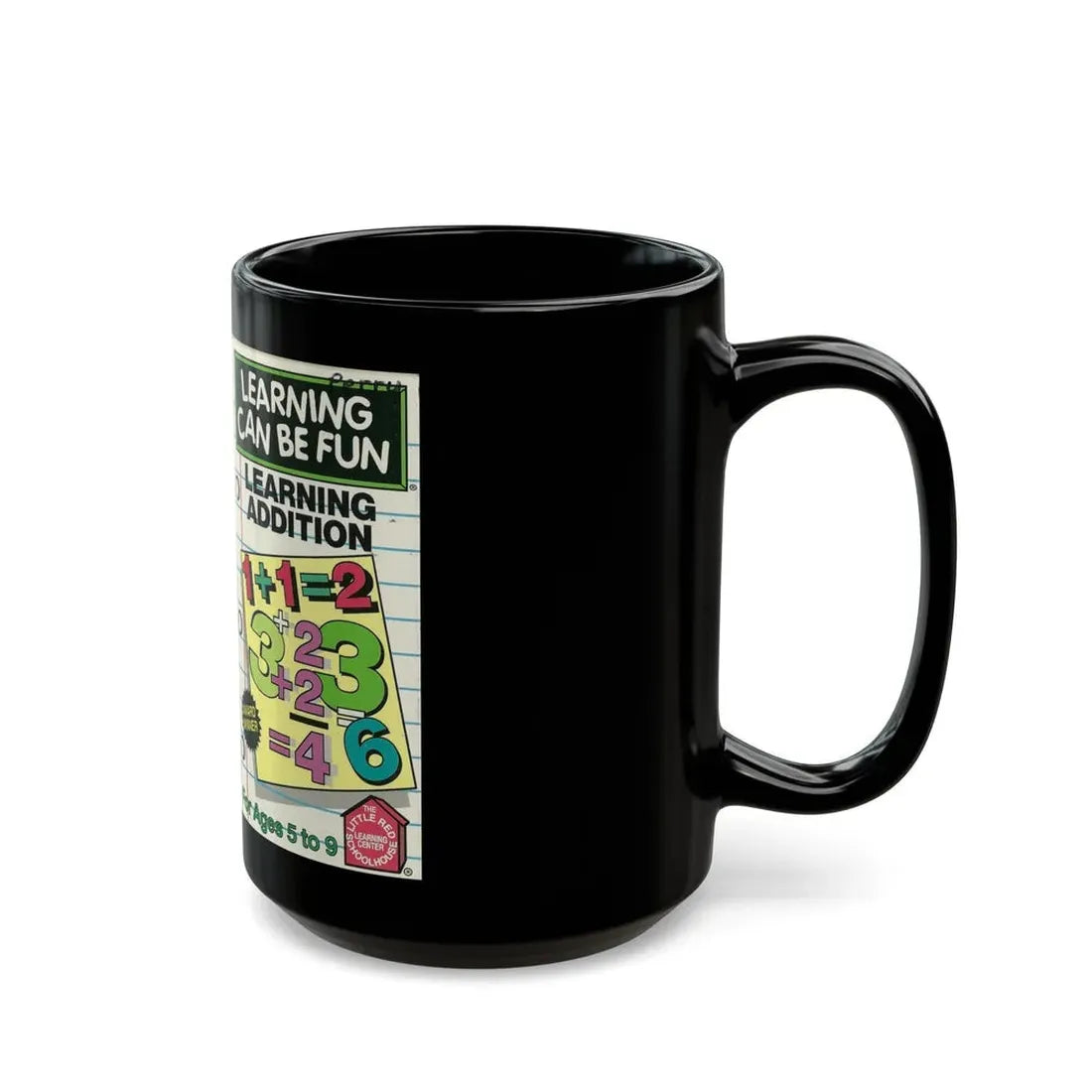 LEARNING ADDITION (VHS COVER) - Black Coffee Mug - Go Mug Yourself