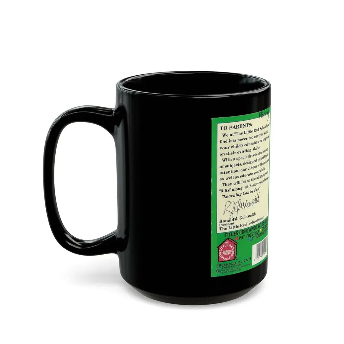 LEARNING ADDITION (VHS COVER) - Black Coffee Mug - Go Mug Yourself