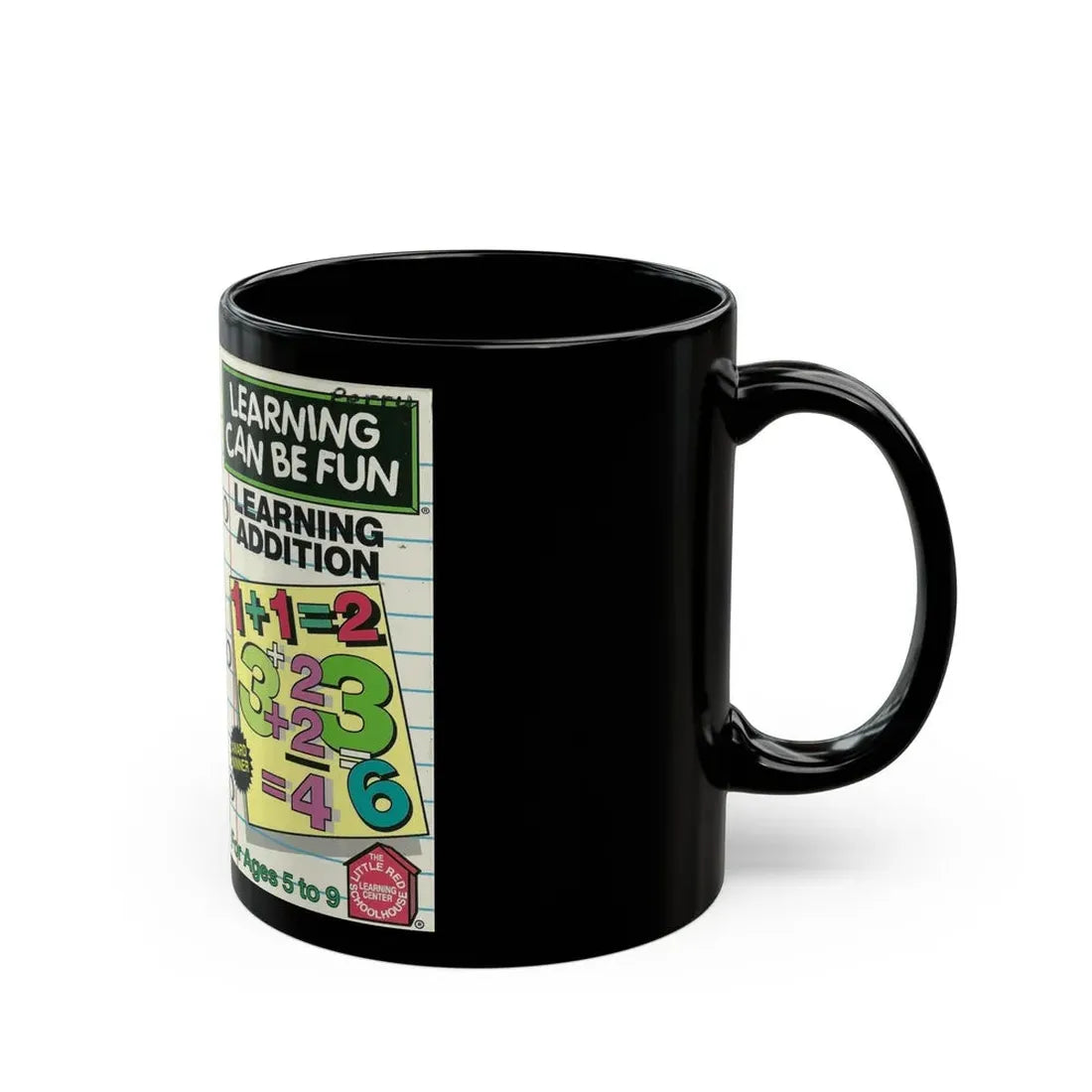 LEARNING ADDITION (VHS COVER) - Black Coffee Mug - Go Mug Yourself
