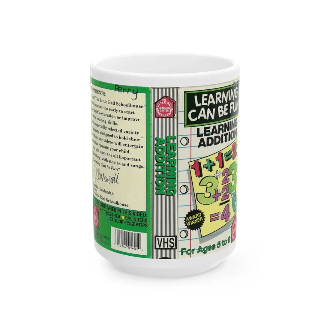 LEARNING ADDITION (VHS COVER) - White Coffee Mug 15oz - Go Mug Yourself
