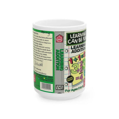 LEARNING ADDITION (VHS COVER) - White Coffee Mug 15oz - Go Mug Yourself