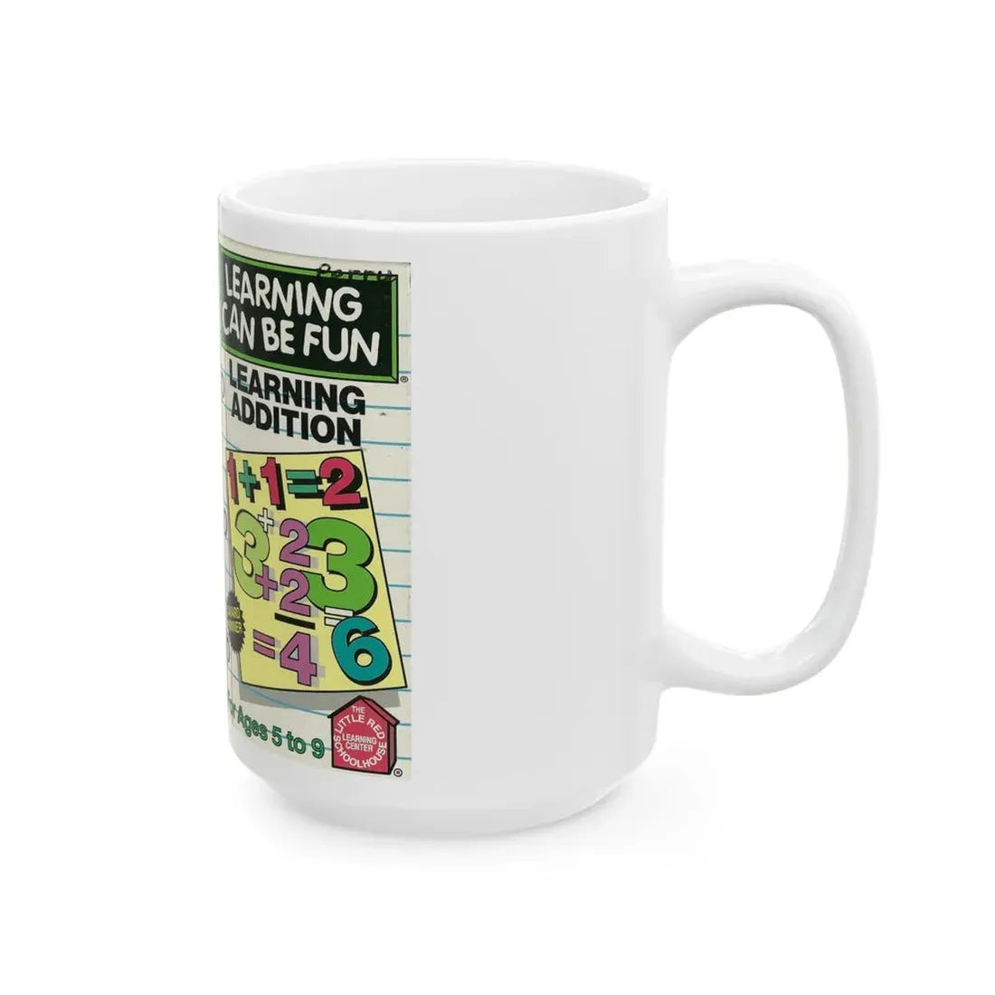 LEARNING ADDITION (VHS COVER) - White Coffee Mug - Go Mug Yourself