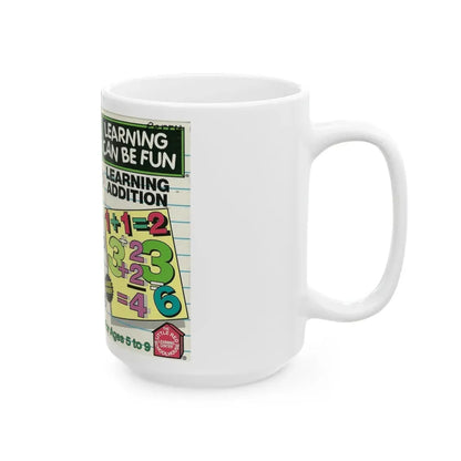 LEARNING ADDITION (VHS COVER) - White Coffee Mug - Go Mug Yourself