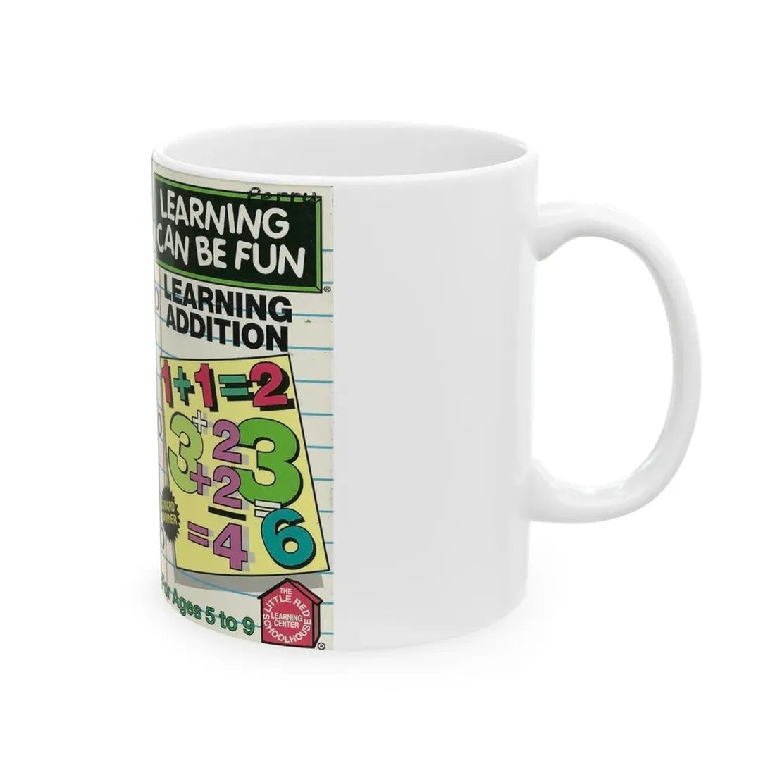 LEARNING ADDITION (VHS COVER) - White Coffee Mug - Go Mug Yourself