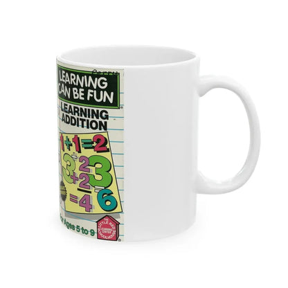 LEARNING ADDITION (VHS COVER) - White Coffee Mug - Go Mug Yourself