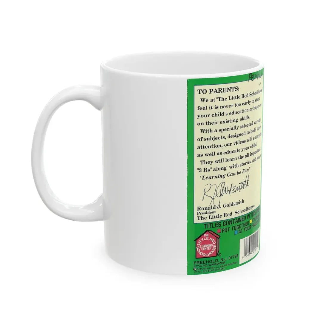 LEARNING ADDITION (VHS COVER) - White Coffee Mug - Go Mug Yourself