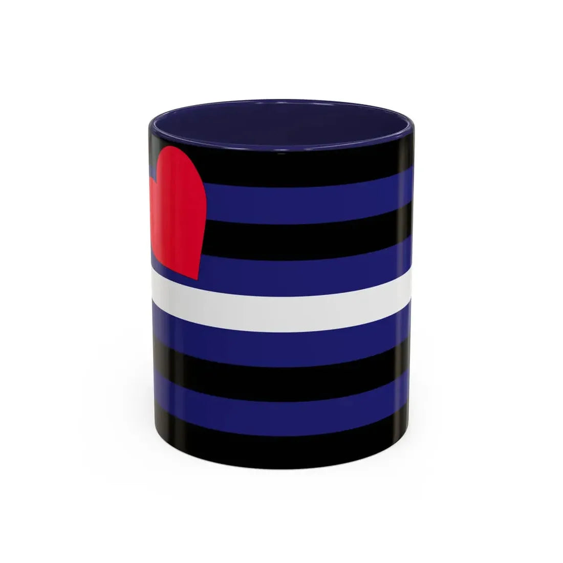 Leather, Latex, and BDSM Pride Flag - Accent Coffee Mug 11oz Navy - Go Mug Yourself