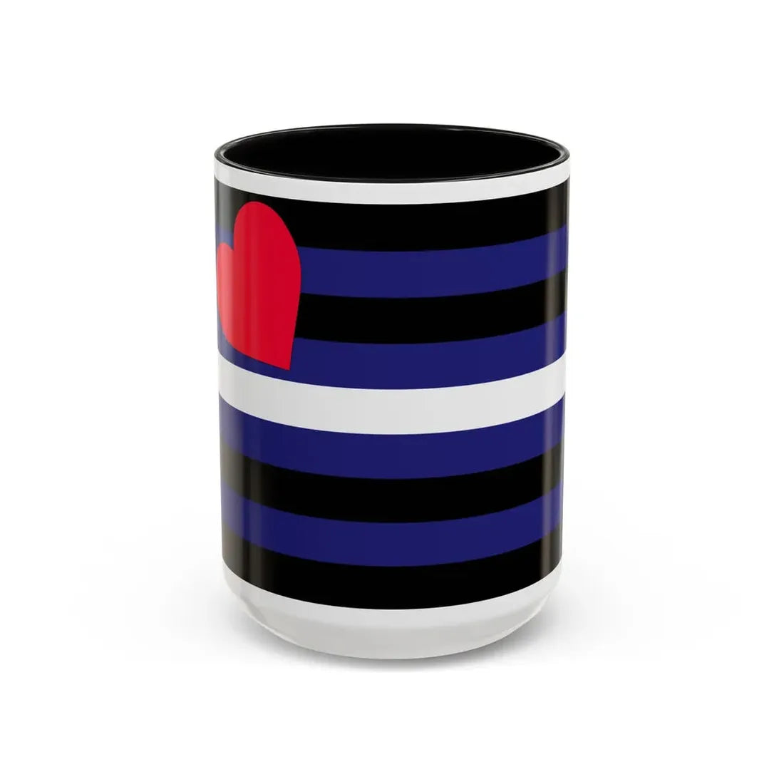 Leather, Latex, and BDSM Pride Flag - Accent Coffee Mug 15oz Black - Go Mug Yourself