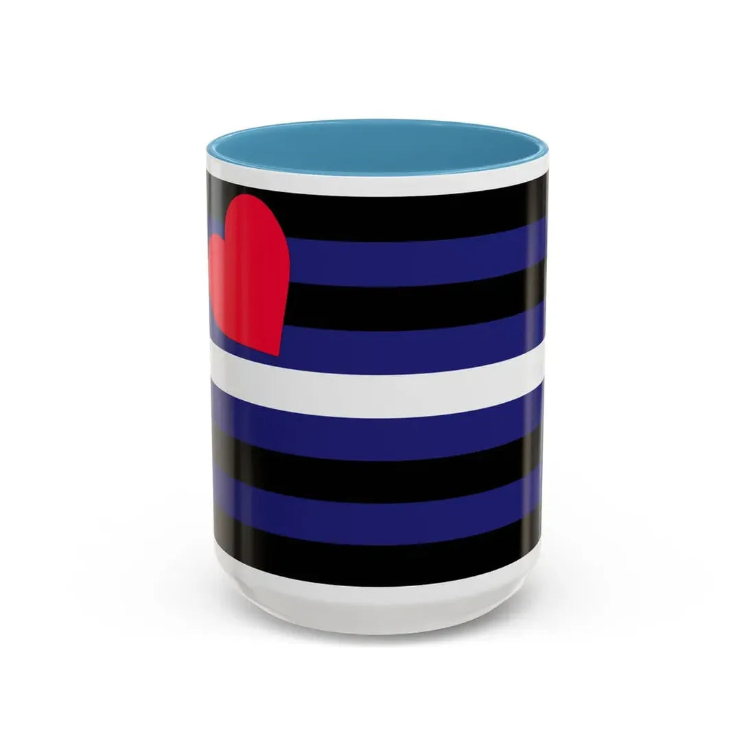 Leather, Latex, and BDSM Pride Flag - Accent Coffee Mug 15oz Light Blue - Go Mug Yourself