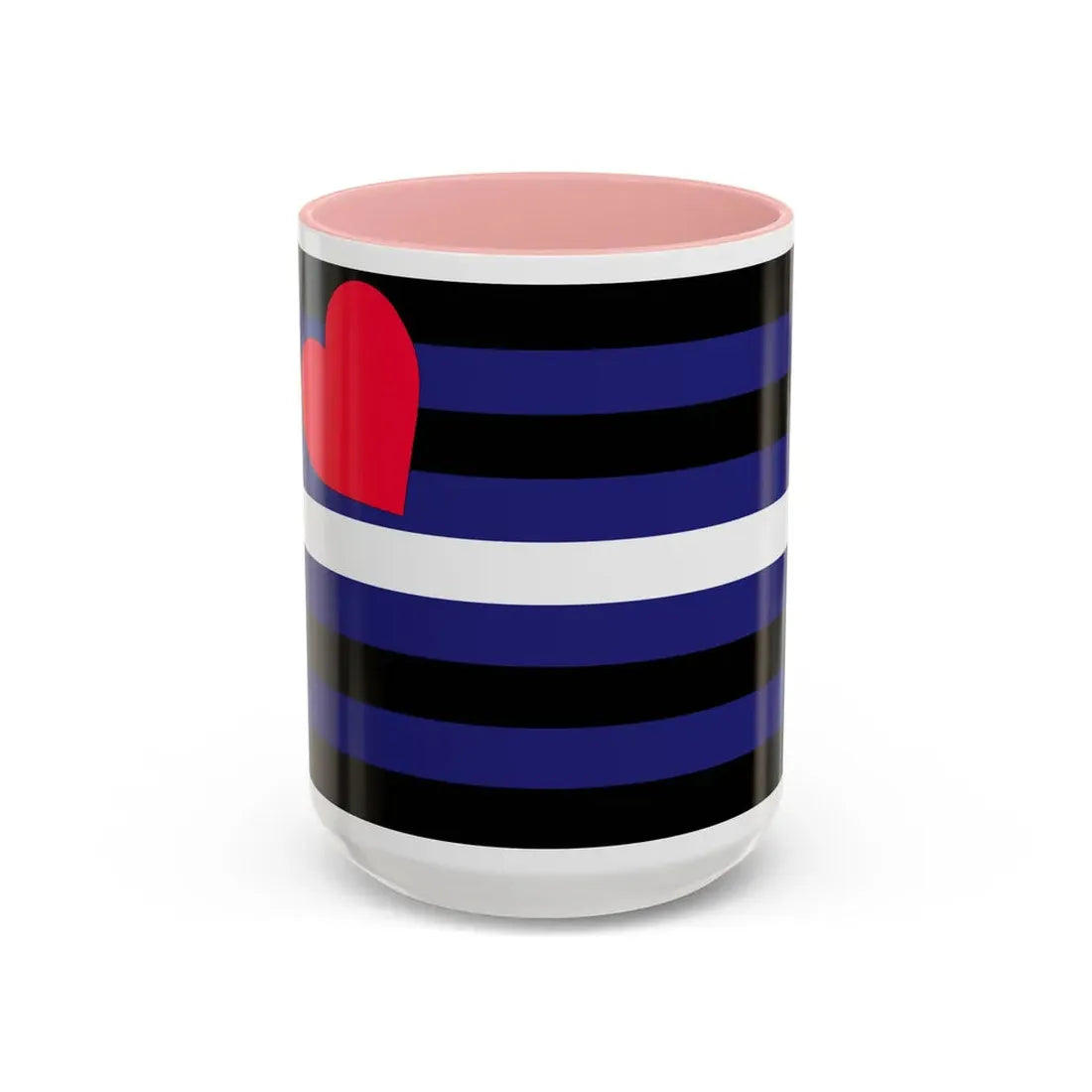 Leather, Latex, and BDSM Pride Flag - Accent Coffee Mug 15oz Pink - Go Mug Yourself