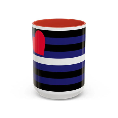 Leather, Latex, and BDSM Pride Flag - Accent Coffee Mug 15oz Red - Go Mug Yourself