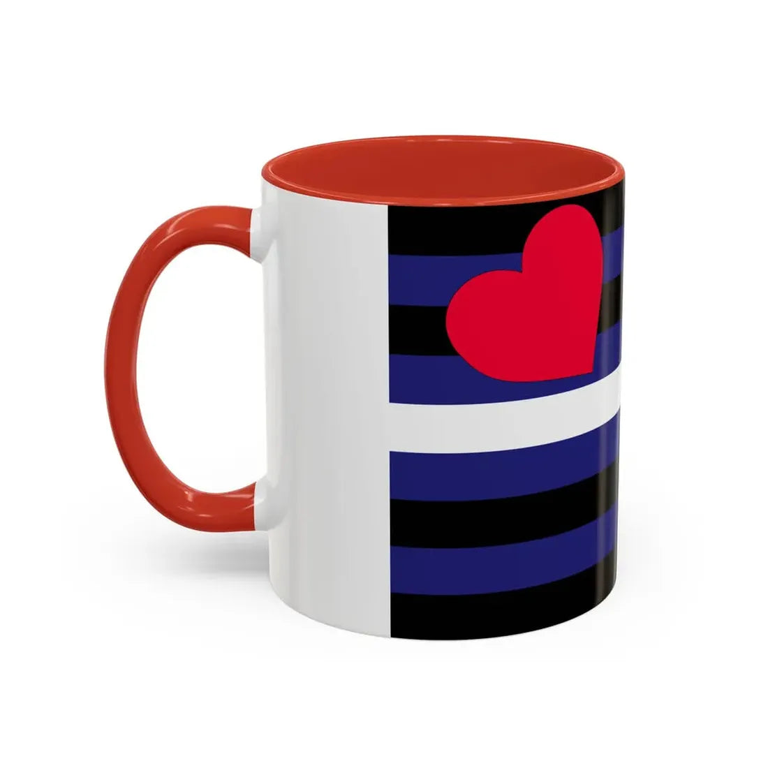 Leather, Latex, and BDSM Pride Flag - Accent Coffee Mug - Go Mug Yourself