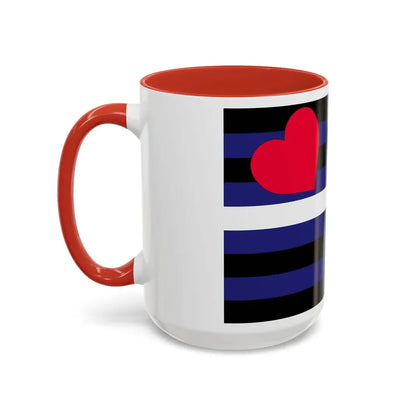 Leather, Latex, and BDSM Pride Flag - Accent Coffee Mug - Go Mug Yourself