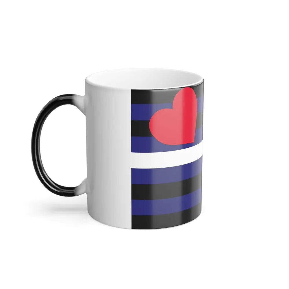 Leather, Latex, and BDSM Pride Flag - Color Changing Mug 11oz-Go Mug Yourself